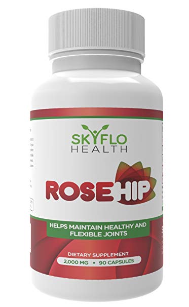 Rosehip Capsules - High Strength Joint Support Supplement - 90 Premium Quality Capsules. Made in the UK