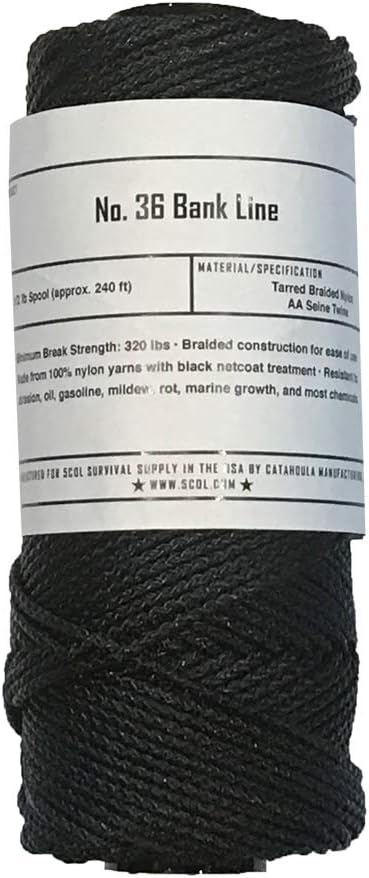 5col Survival Supply Braided Bank Line, 1/2 lb. Roll