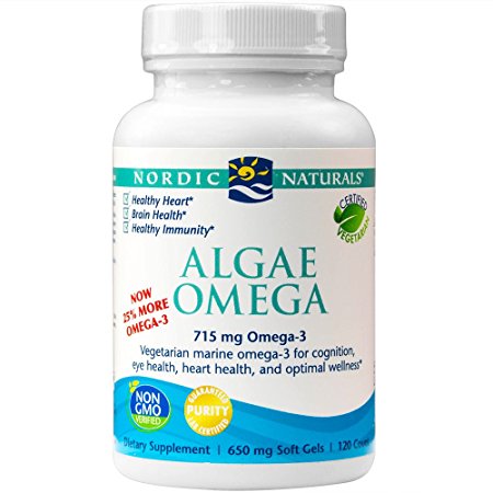 Nordic Naturals - Algae Omega, Eye Health, Heart Health, and Optimal Wellness, 120 Soft Gels (FFP)