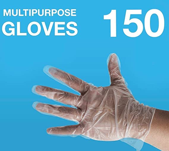 Bargain Gateway So Useful - Multi-Purpose Lightweight & Disposable Clear Gloves - Box of 150 Gloves