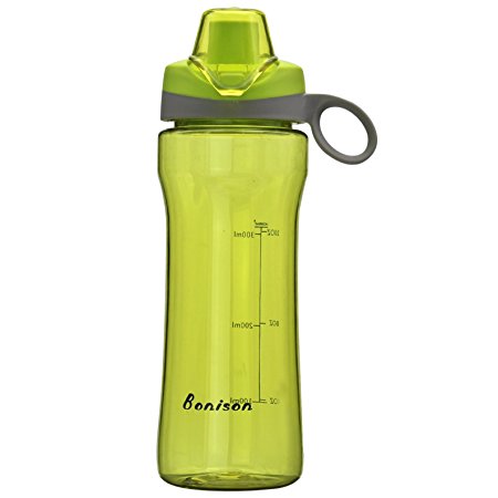 BONISON 14 or 26 OZ Kids Water Bottle With Flip Top Lid Leak Proof Bpa Free Drinking Water Bottle For School Running Outdoor Cycling And Camping Perfect Size For Kids