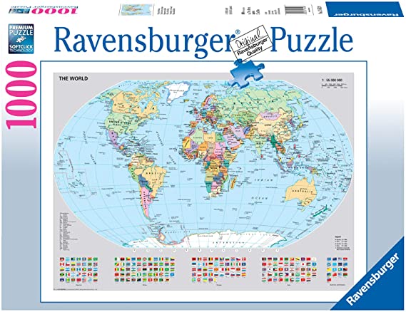 Ravensburger 15652 Political World Map-1000 Piece Puzzle