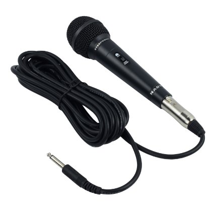 Nady SP-4C Dynamic Neodymium Microphone – Professional vocal microphone for performance, stage, karaoke, public speaking, recording – includes 20’ XLR-to-¼” cable