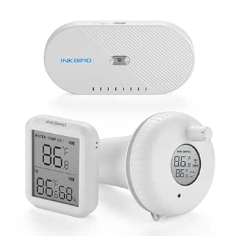 INKBIRD WiFi Gateway and Wireless Pool Thermometer, Connect to WiFi for Remote Monitoring, for Swimming, Pool Fish Pond, Aquarium etc.