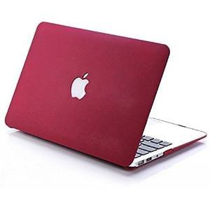 Tip-top® Frosted Matte Rubber Coated See Thru Hard Shell Clip Snap On Protective Skin Cover Shell for Apple 15.4" inches Macbook Pro with Retina Display A1398 (Wine red)