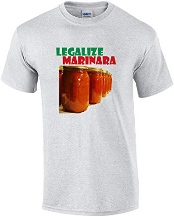 KNBC Graphics Funny T-Shirt Legalize Marinara Ash Gray