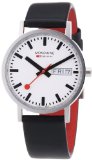 Mondaine Mens A6673031411SBB Classic Gents Day-Date Leather Band Watch