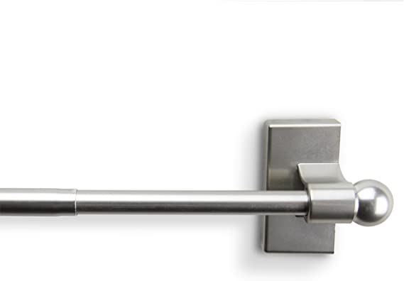 4 set - Rod Desyne MAG-15 Magnetic Curtain Rod, 17-30 inch, Satin Nickel