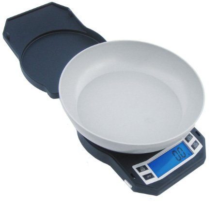 American Weigh Scales LB-3000 Compact Digital Scale with Removable Bowl, 3000 by 0.1 G