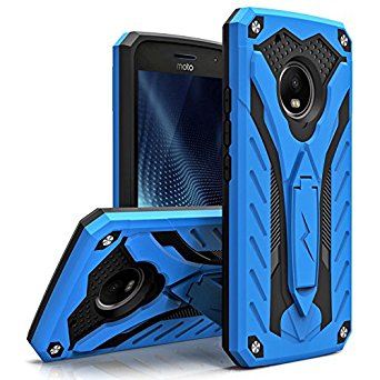 Motorola G5 Plus Case, Zizo [Static Series] Shockproof [Military Grade Drop Tested] w/ Kickstand [Motorola G5 Plus Heavy Duty Case] Impact Resistant