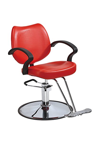 Red Classic Hydraulic Barber Chair Styling Salon Beauty 3W