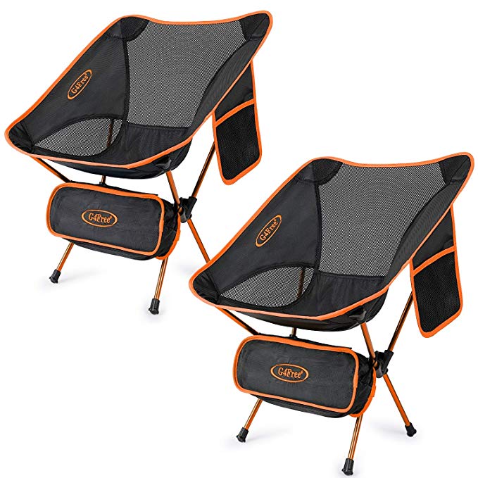 G4Free Lightweight Camping Folding Camp Chairs for Backpacking Picnic Beach Festival Hiking