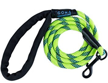 GOMA Industries GOMA Best Heavy Duty Reflective Dog Leash 100% nylon increased safety for night walking – For walking Medium and Large sized breeds – ergonomic grip made with mountain climbing rope