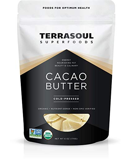 Terrasoul Superfoods Organic Cacao Butter, 6 Ounces (Raw, Keto, Vegan Friendly)