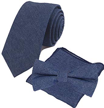 Flairs New York Collection Neck Tie, Bow Tie & Pocket Square Matching Set