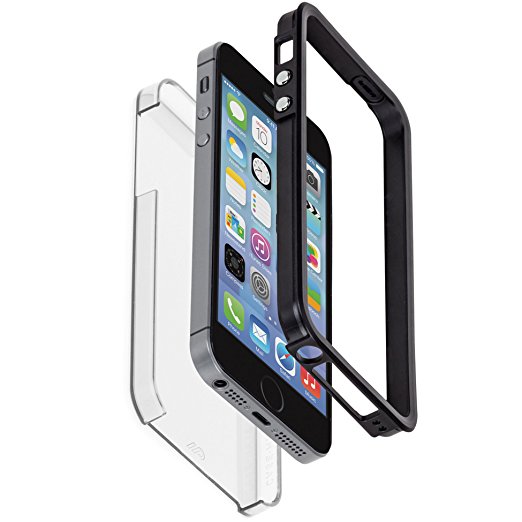 Case-Mate Naked Tough Case for iPhone 5/5S - Retail Packaging - Clear/Black Bumper
