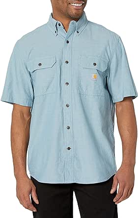 Carhartt Men's Loose Fit Midweight Chambray ShortSleeve Shirt