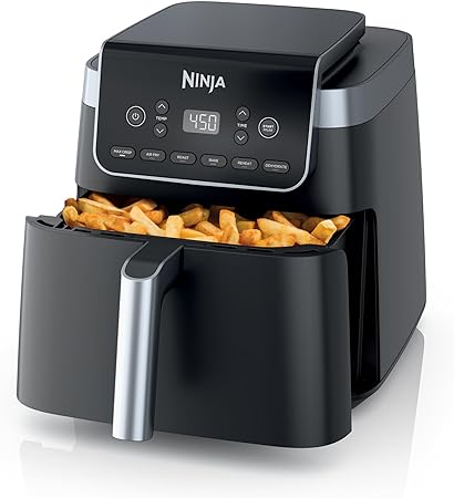 Ninja AF181 Air Fryer Pro XL 6-in-1 with 6.5 QT Capacity, Max Crisp, Air Fry, Air Roast, Bake, Reheat, Dehydrate, Max Crisp Technology with 450F, Nonstick Basket & Crisper Plate, Grey