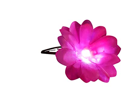 Glowing LED Light up Flower Clip for Hair - Rainbow Daisy - Rave Accessories for Women, Glow in the Dark, Party Supplies, Light up Accessories, LED Scrunchie, Hair Lights