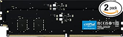 Crucial RAM 16GB Kit (2x8GB) DDR5 4800MHz CL40 Desktop Memory CT2K8G48C40U5