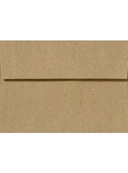 A6 Invitation Envelopes (4 3/4 x 6 1/2) - 100% Recycled - Grocery Bag Brown (50 Qty.)