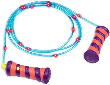 B. toys by Battat Jump Rope for Kids – Skippity Doo Da – Light Up Skipping Rope – Flashing & Changing Colors – 7' 9In – Children 5 Years