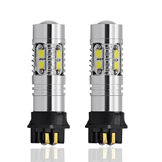 FEIFEIER Xenon White PW24W Canbus Error Free Projector LED Bulbs DRL Daytime Lights For BMW F30 3 Series