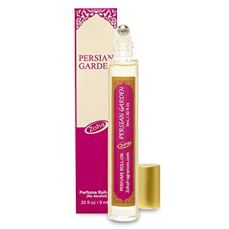 Persian Garden Perfume Oil Roll-On (No Alcohol) Persian Oil Fragrance - Essential Oils and Perfumes for Women and Men by Zoha Fragrances, 9 ml / 0.30 fl Oz