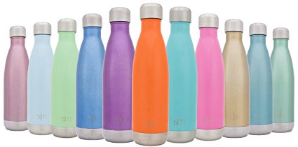 Simple Modern Vacuum Insulated Wave Bottle - Double Walled Stainless Steel Water Thermos Cup - Compare to S'well, Contigo, Yeti, Hydro Flask - Cola Style Sports Tumbler