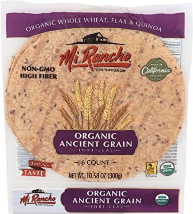 Mi Rancho, Tortillas Whole Wheat Ancient Grain Organic, 10.5 Ounce