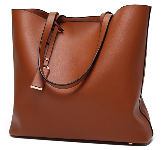 Molodo Women PU Leather Big Shoulder Bag Purse Handbag Tote Bags