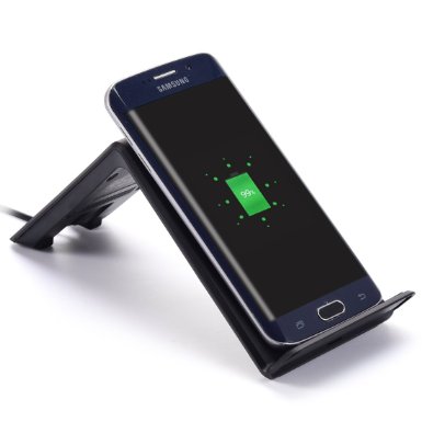 10W Fast Wireless Charger,Itian Qi Charging Stand A6C Only Suitable for Samsung S7 S7 Edge S6 Edge Plus Note5 in Portrait Mode,Not Suitable for Other Qi Phones(Quick Power Adapter Not Included)