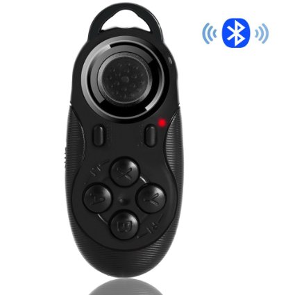 Wireless Bluetooth Gamepad, Yokkao® Remote Controller II Supports 3D VR Glass Selfie Camera Shutter Wireless Mouse Music Player iPhone iPad Ebook Tablet PC TV