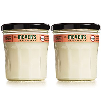 MRS MEYERS Soy Candle Large, Geranium, 7.2 Ounce (Pack of 2)