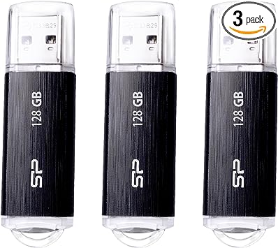 Silicon Power 3 Pack 128GB USB 3.0/3.1 Gen1 USB Flash Drive Blaze B02