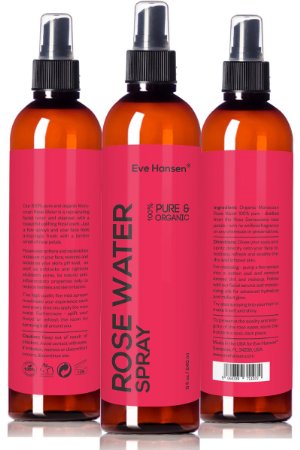ORGANIC ROSE WATER SPRAY 8oz - 100% Pure & Natural Facial Toner with Uplifting Floral Scent - SEE RESULTS OR MONEY-BACK. Just a few sprays & your face feels amazingly fresh with tender smell of roses!