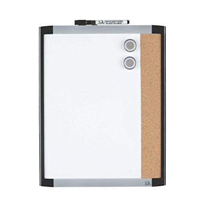 Quartet Magnetic Combination Board, 11 x 14 Inches, Dry-Erase and Cork, Black Frame (79363-BK)