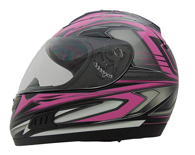 Vega Helmets Altura Full Face Helmet with Velocity Graphics (Pink, X-Large)