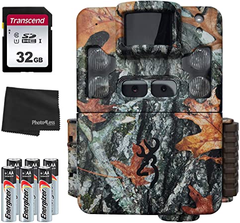 Browning Strike Force Pro XD Dual Lens 24MP Trail Camera BTC 5PXD   32GB SD Card   8 AA Batteries and Lens Cleaning Cloth