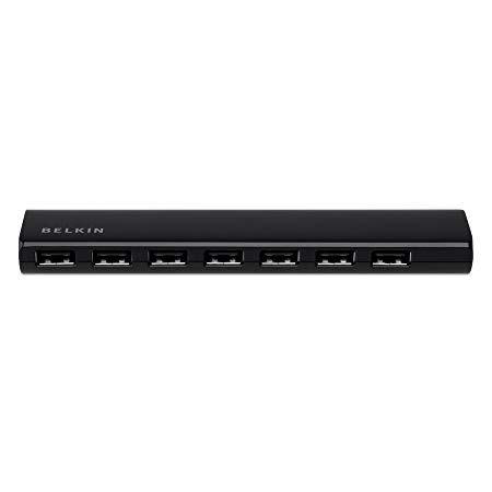 Belkin Ultra Slim 7 Port USB Powered Hub (UK Plug Power Supply)