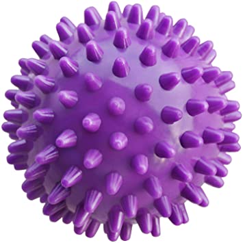 Massage Ball Foot Massager Spiky Roller for Deep Tissue Trigger Point Plantar Fasciitis Reflexology Stress Therapy Myofascial Release (Purple)