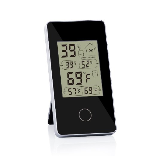 Kootek Indoor Humidity Temperature Monitor Celsius and Fahrenheit Digital Thermometer with Large Display Screen