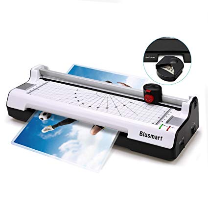 3 in 1 Blusmart OL288 Laminator, Laminating Machine Set with Paper Trimmer & Cutter & Corner Rounder, Thermal and Cold Laminating Fast Warm-up Paper Jam Prevention