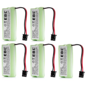 EBL BT 1008 BT 1016 BT 1021 Home Replacement Battery 2.4V 800mAh High Performance for Uniden BT-1008 BT-1021 BT-1008S DCX200, 5 Packs