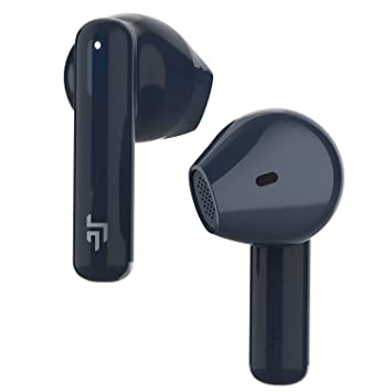 CrossBeats Newly launched Atom Bluetooth Truly Wireless in-Earbuds, Quad Mic ENC, EchoBlast™, 52 hrs Playtime, 13 mm Drivers, Super lite Weight, Gaming Mode, Smart Touch Control, Snap Charge™-Blue