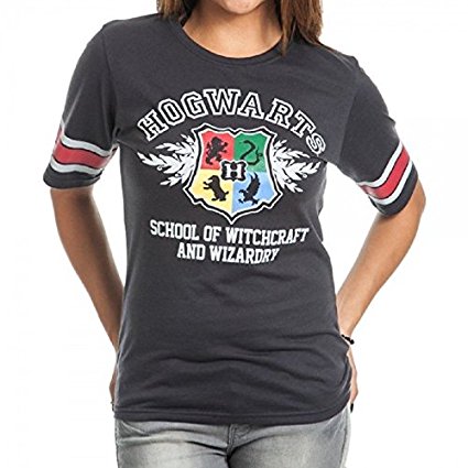 Harry Potter Hogwarts Juniors Black Hockey T-Shirt