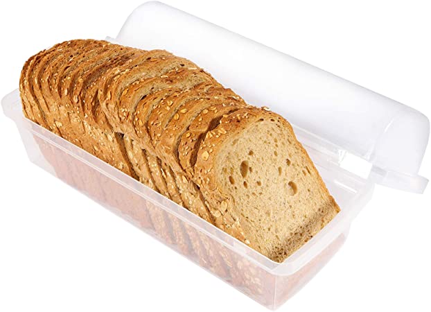 Youngever Plastic Bread Container, Bread Storage Bin, Bread Box for Countertop