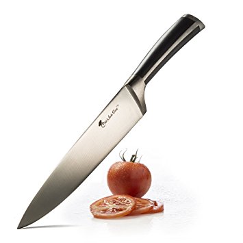 Chef Made Easy 8" High Carbon Stainless Steel Chef Knife - Professional Kitchen Cutlery Cooking Knives - Great Construction From the Blade to the Handle for Ease and Demand of Use