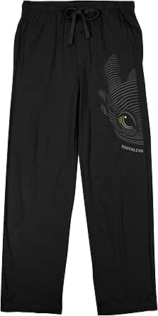 How to Train Your Dragon Toothless Line Art Men's Black Sleep Pants