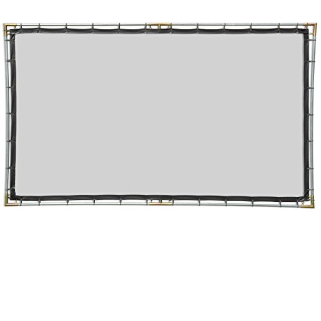 Carl’s Blackout Cloth, 16:9, 6.75x12, Hanging DIY Projector Screen Kit, White, Gain 1.0